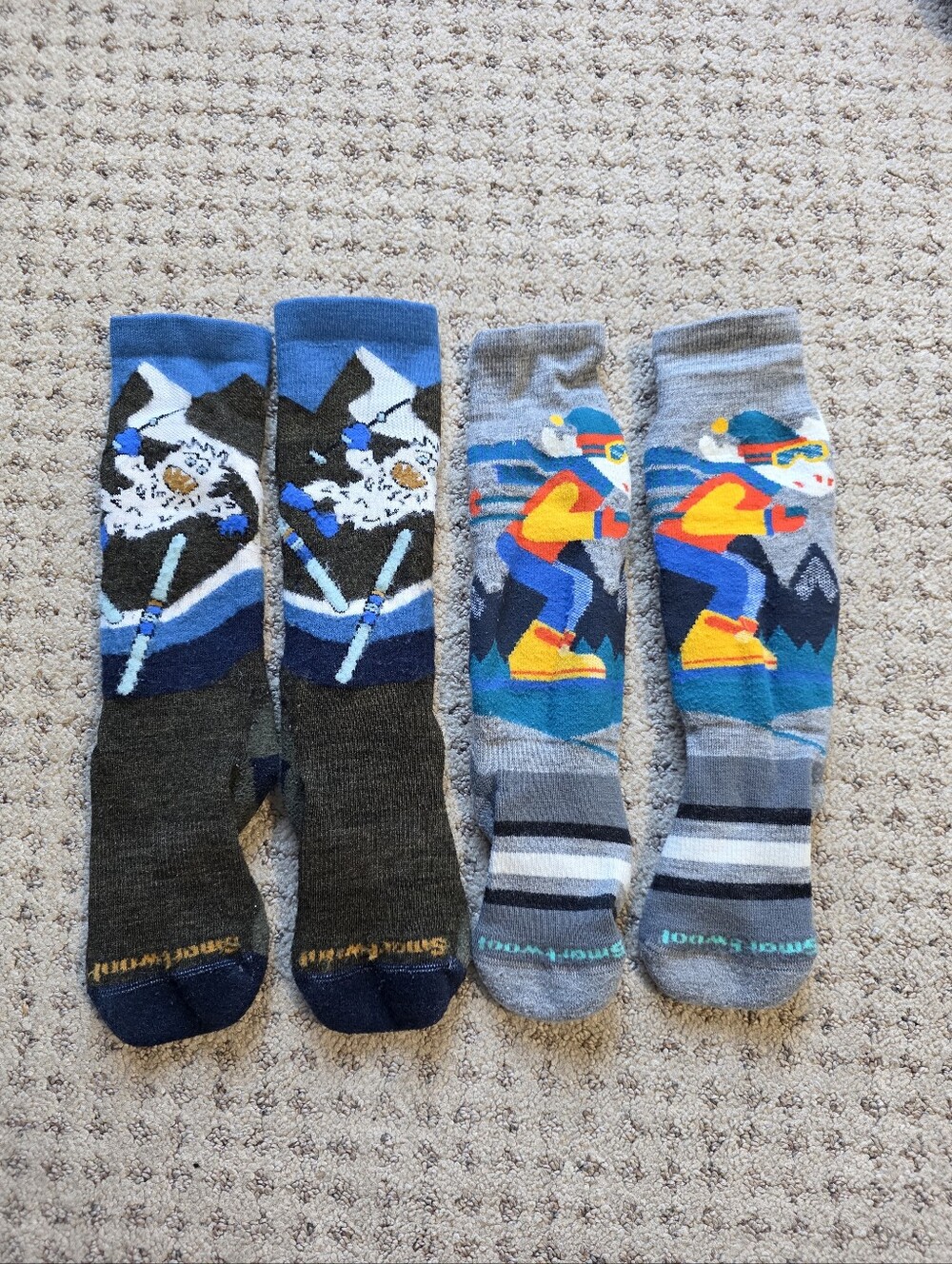 Smartwool Kids Medium Washed Socks -2-Pair Pictured